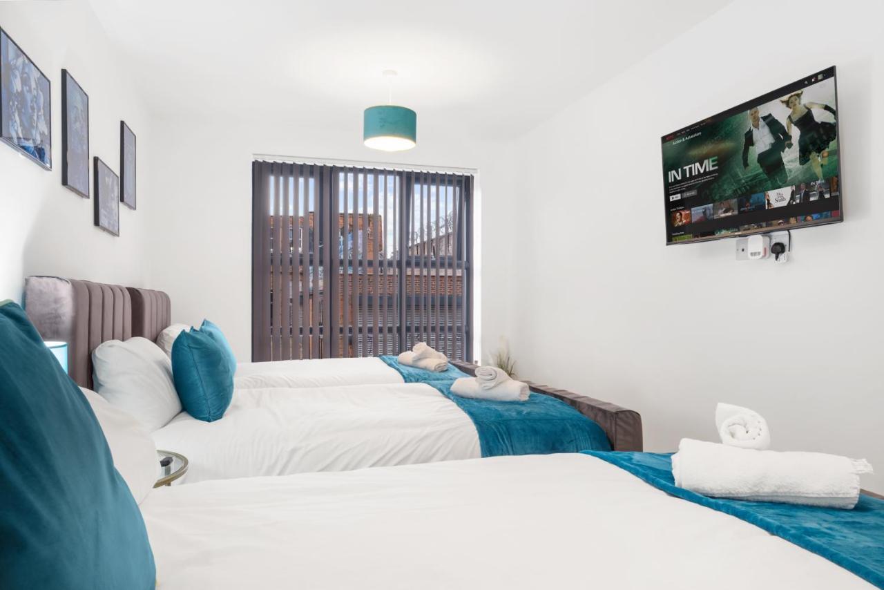 Ebra Stays - Choice Of 2 Or 3 Individual Beds - Luxury New Build Apartment ✪ City Centre, Digbeth ✓ Smart Tv'S & Large Corner Sofa - Birmingam Exterior foto