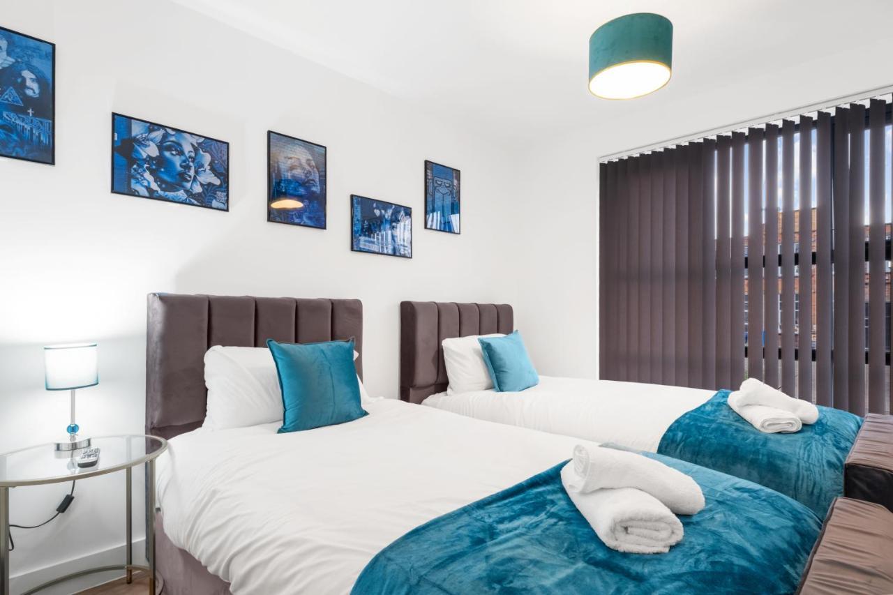 Ebra Stays - Choice Of 2 Or 3 Individual Beds - Luxury New Build Apartment ✪ City Centre, Digbeth ✓ Smart Tv'S & Large Corner Sofa - Birmingam Exterior foto