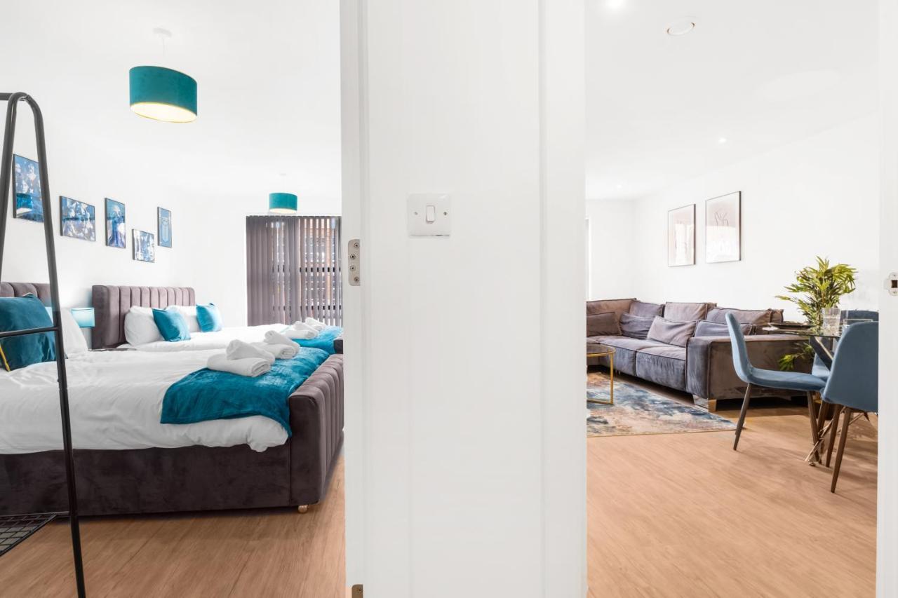 Ebra Stays - Choice Of 2 Or 3 Individual Beds - Luxury New Build Apartment ✪ City Centre, Digbeth ✓ Smart Tv'S & Large Corner Sofa - Birmingam Exterior foto