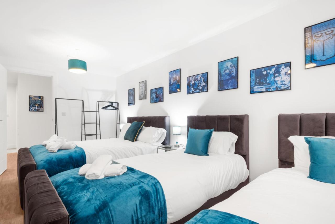 Ebra Stays - Choice Of 2 Or 3 Individual Beds - Luxury New Build Apartment ✪ City Centre, Digbeth ✓ Smart Tv'S & Large Corner Sofa - Birmingam Exterior foto