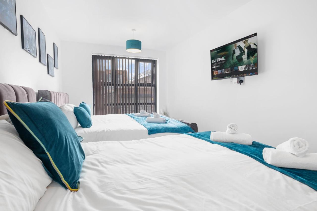 Ebra Stays - Choice Of 2 Or 3 Individual Beds - Luxury New Build Apartment ✪ City Centre, Digbeth ✓ Smart Tv'S & Large Corner Sofa - Birmingam Exterior foto